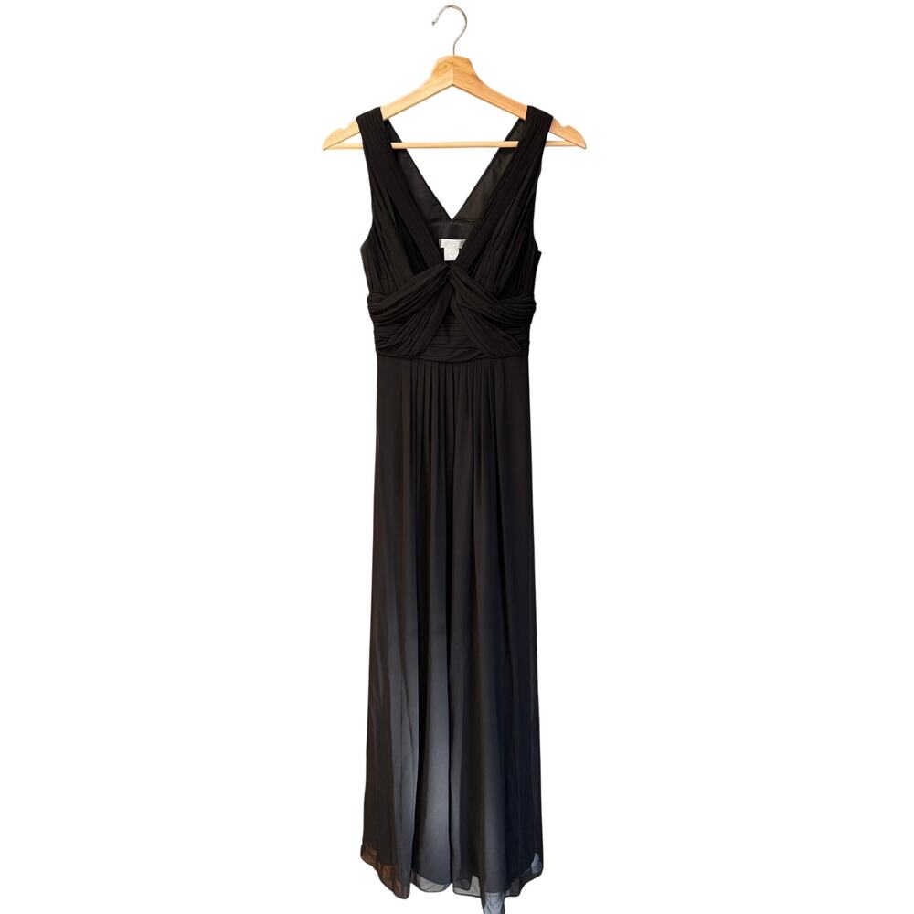New! Ann Taylor Black Formal Empire Long Gown 0 Dress Cocktail Black Tie